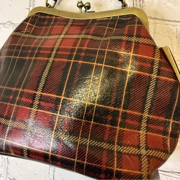 Patricia Nash Tartan Plaid Kiss Lock Frame Bag Anniversary Leather Purse - Picture 2 of 10